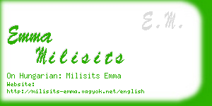 emma milisits business card